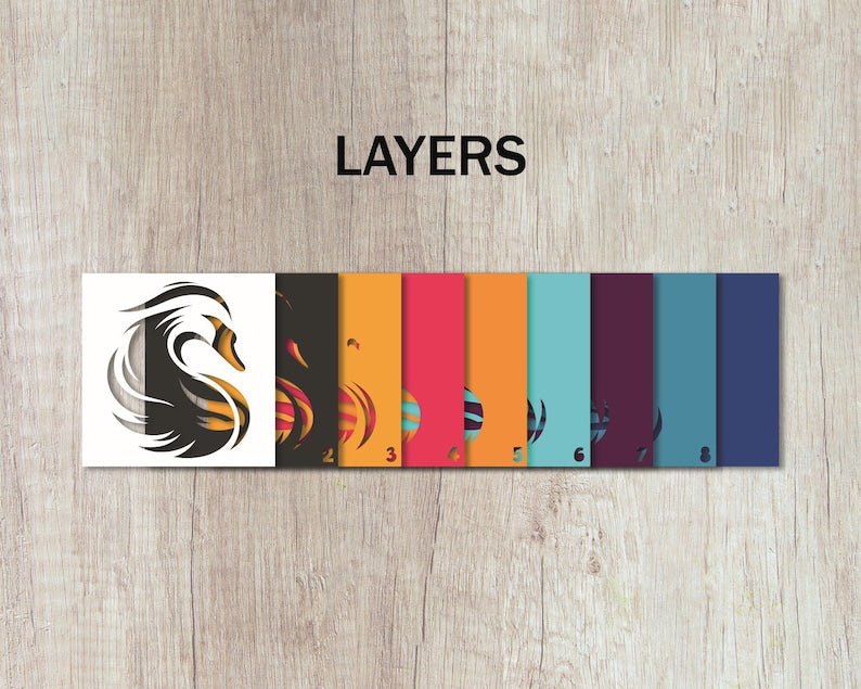 Colorful Swan SVG