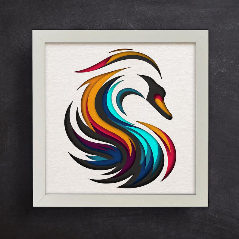 Colorful Swan SVG