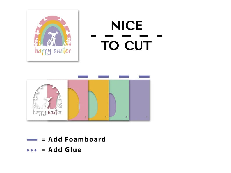 Easter Bunny Rainbow SVG