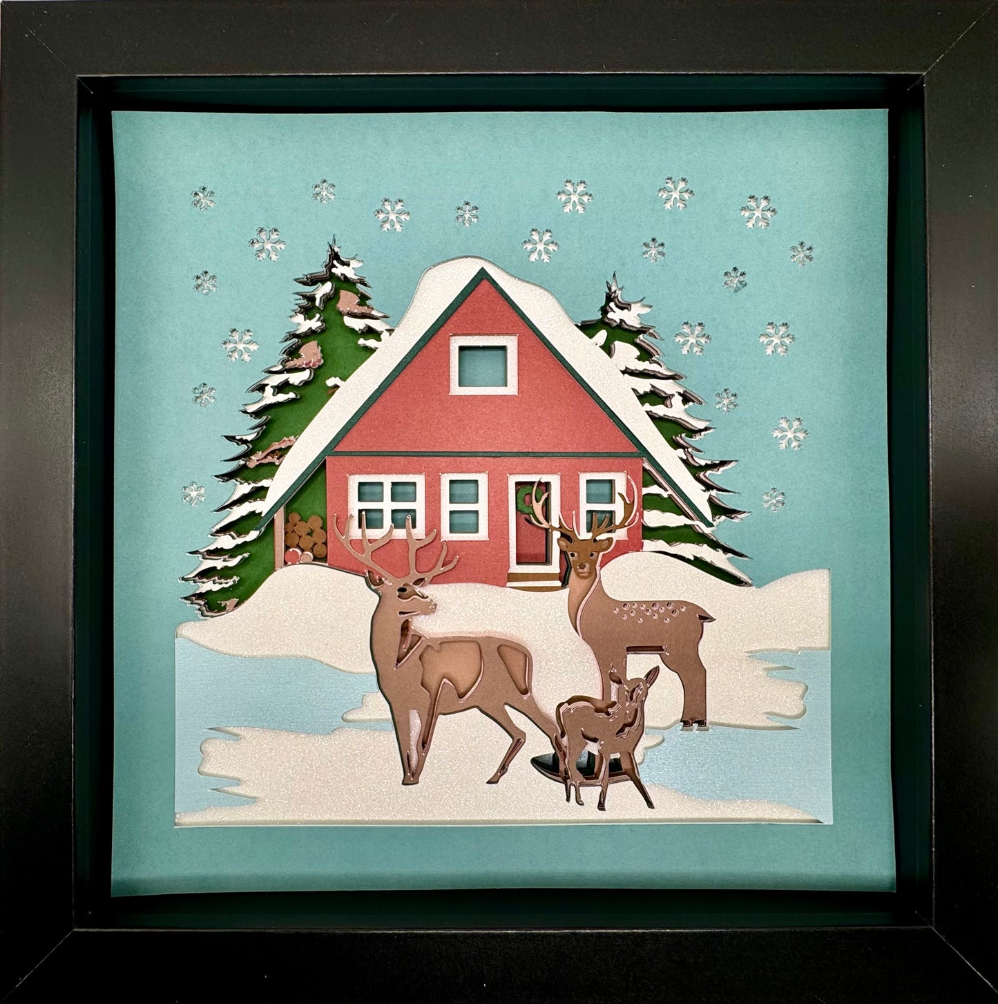 Winter Deer Shdowbox