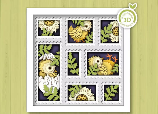 Hatching Chicks Stamps SVG