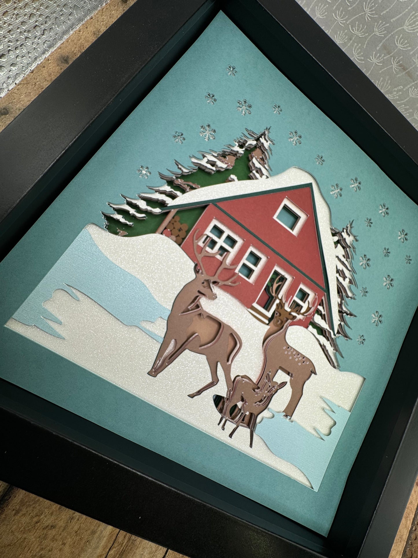 Winter Deer Shdowbox