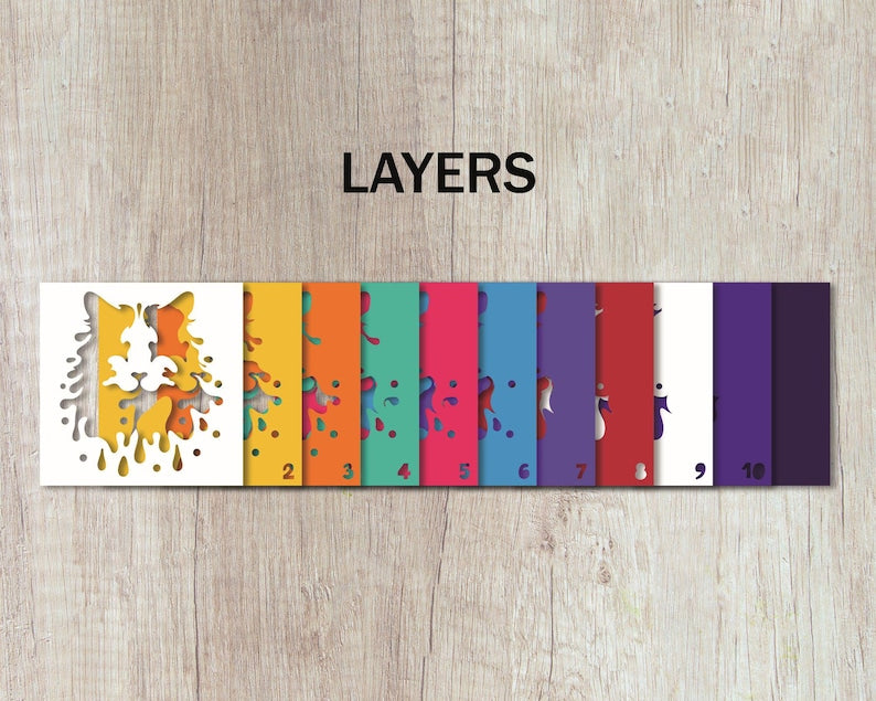 Colorful Cat SVG