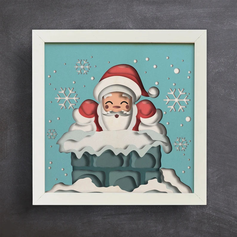 Santa Stuck in Chimney SVG
