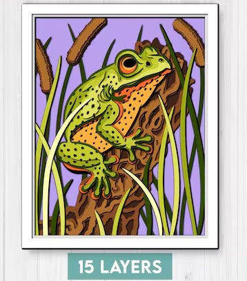 Frog On Log SVG