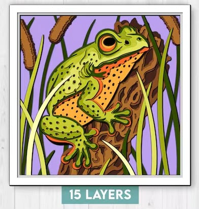 Frog On Log SVG