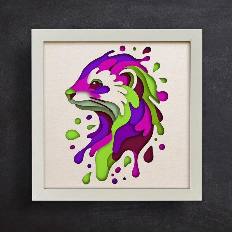 Colorful Ferret SVG