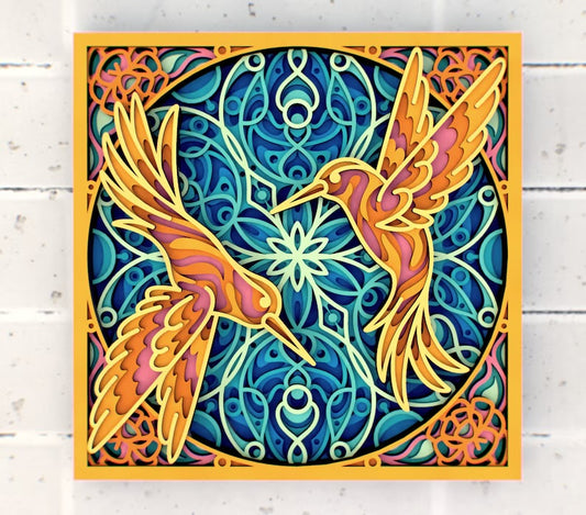 Hummingbirds Mandala SVG