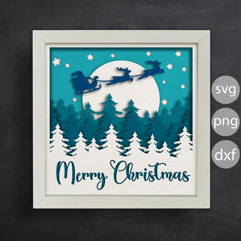 Santa’s Sleigh Landscape SVG