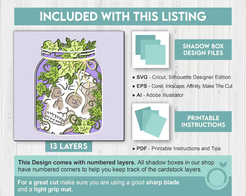 Mason Jar Skull SVG