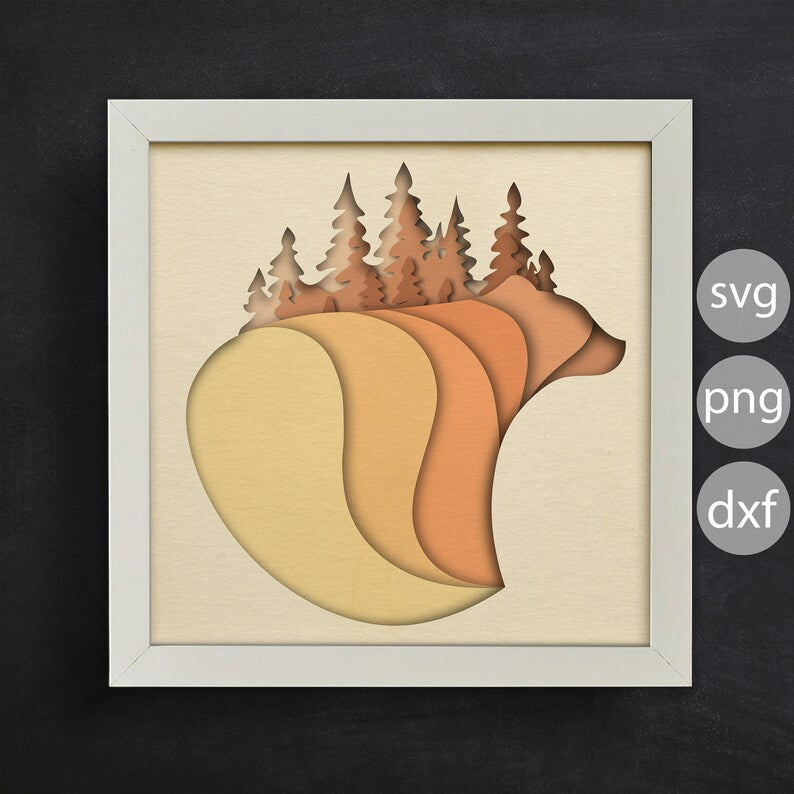 Landscape Bear SVG