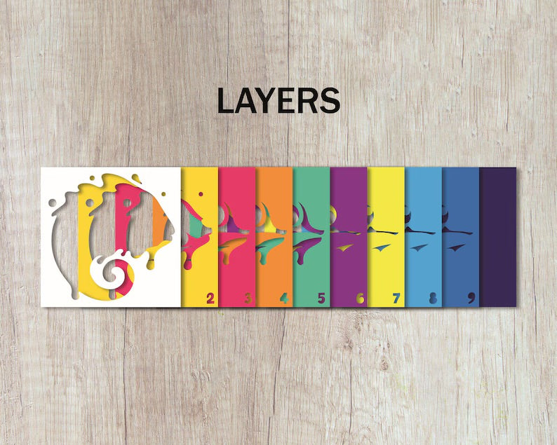 Colorful Chameleon SVG
