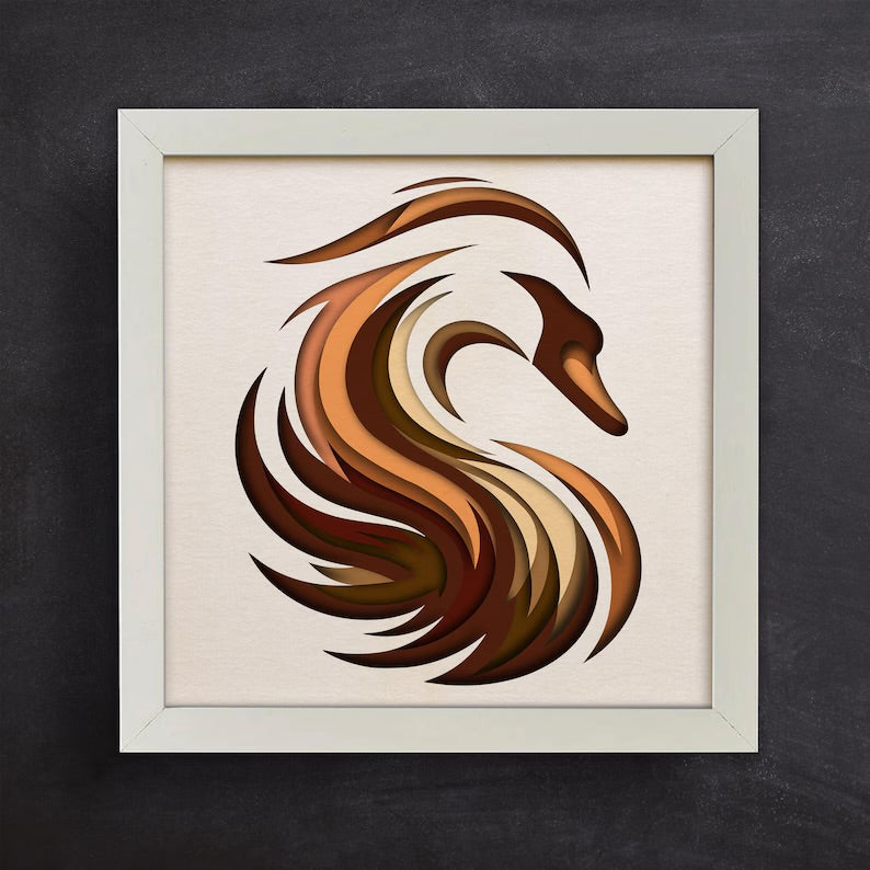 Colorful Swan SVG