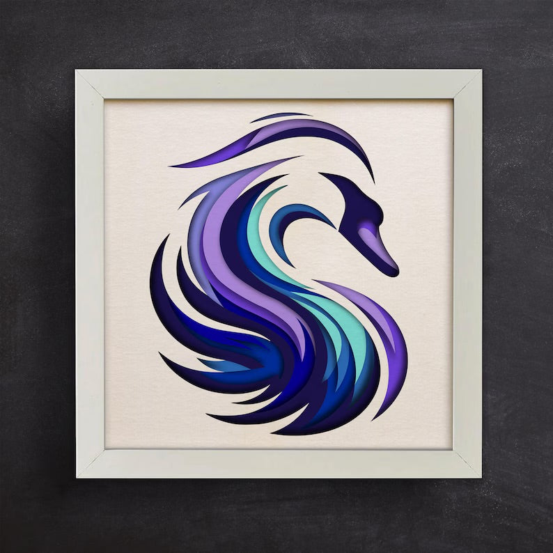 Colorful Swan SVG