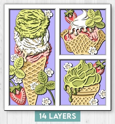 Ice Cream Cone Panel SVG