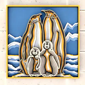 Penguin family SVG