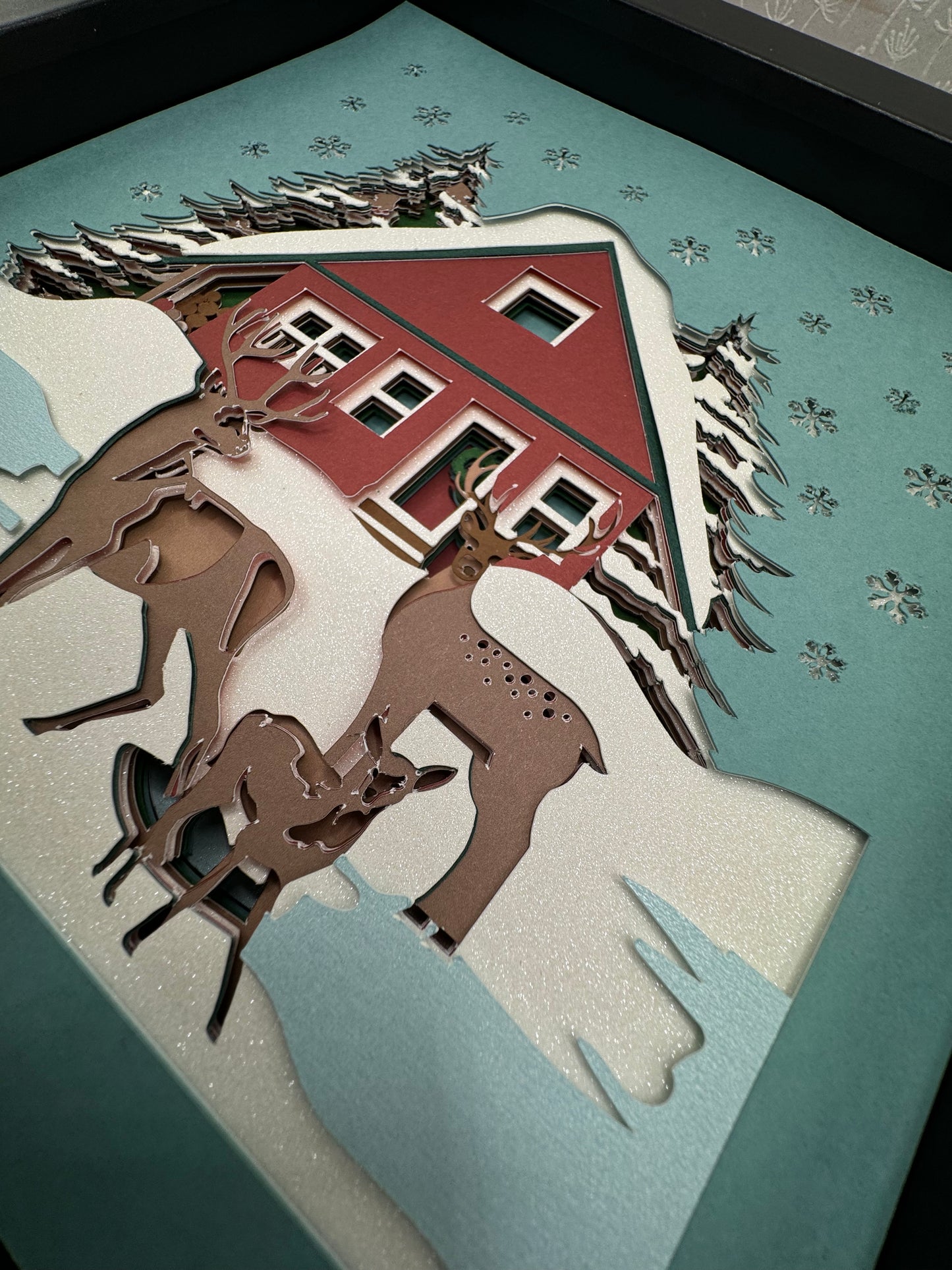 Winter Deer Shdowbox