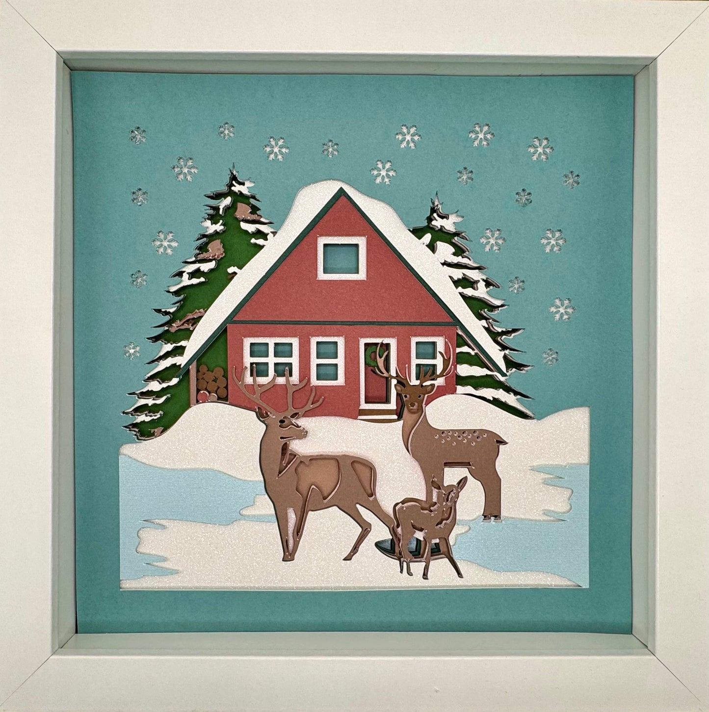 Winter Deer Shdowbox