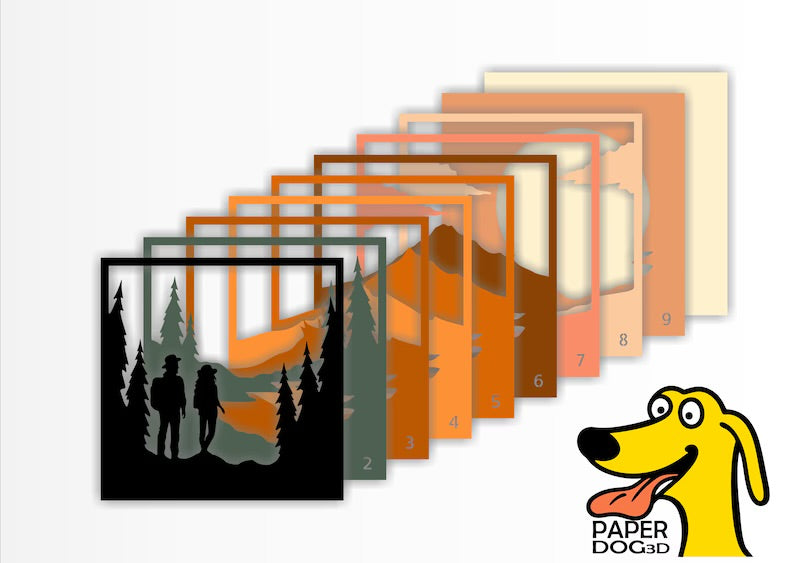 Hiking Couple SVG