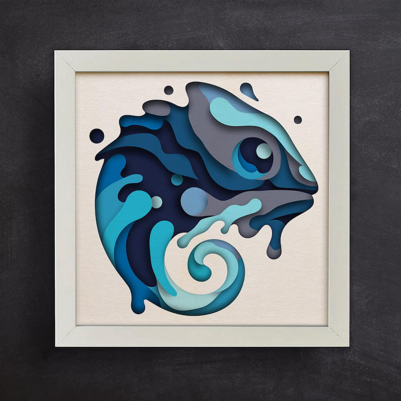 Colorful Chameleon SVG