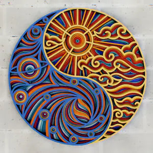 Yin Yang Day Night SVG