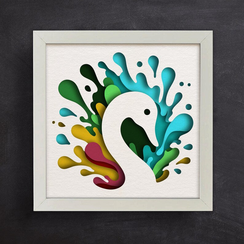 Colorful Swan SVG