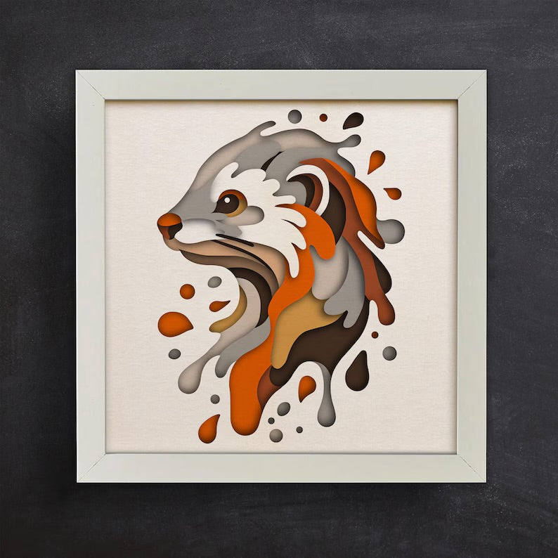 Colorful Ferret SVG