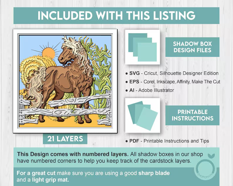 Horse on Farm SVG