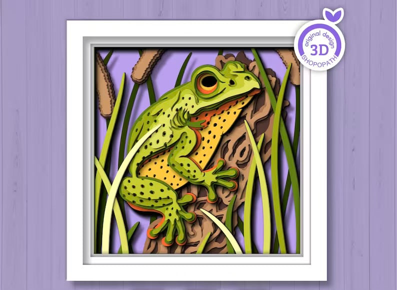Frog On Log SVG