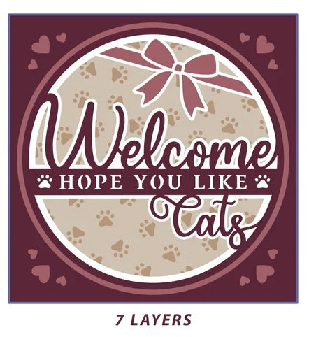 Welcome Cats SVG