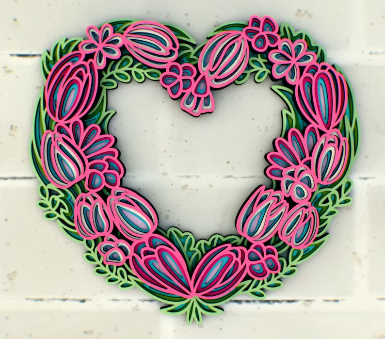 Flower Heart SVG