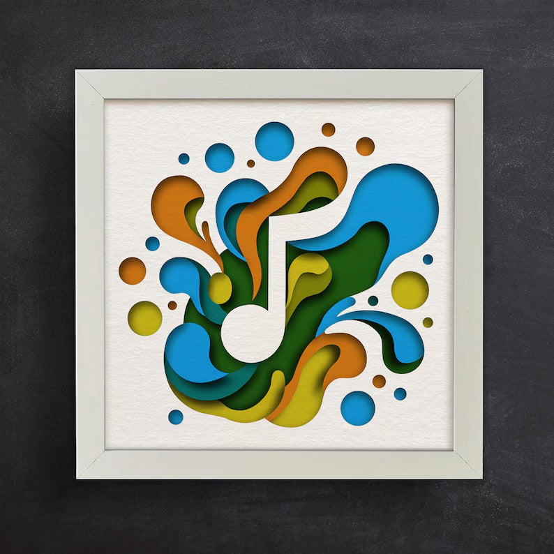 Colorful Music Note SVG