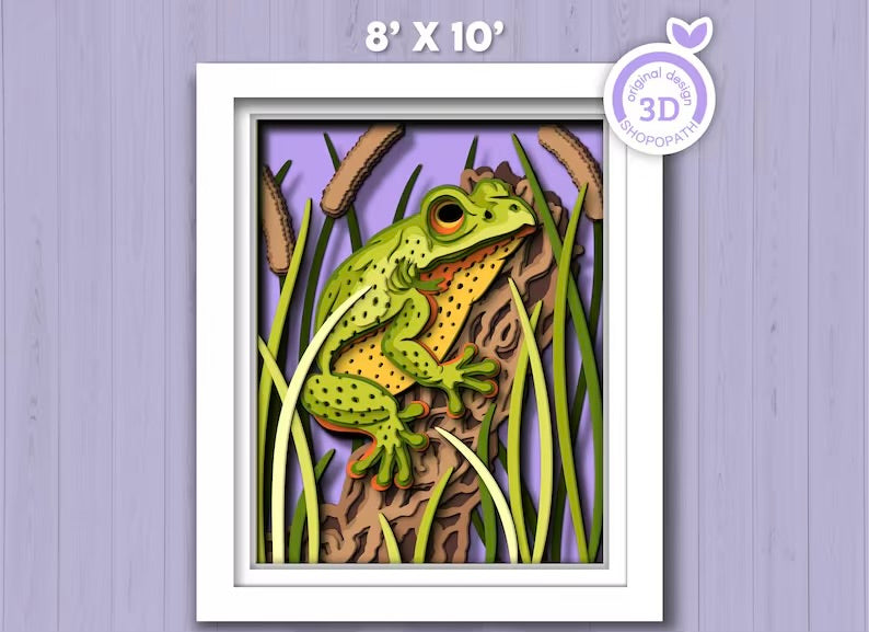 Frog On Log SVG