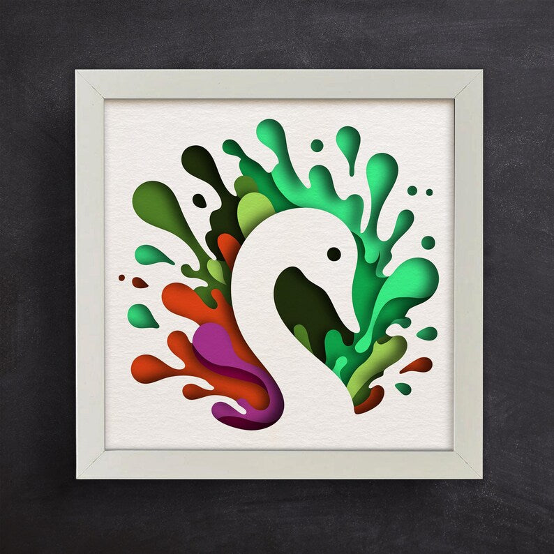 Colorful Swan SVG