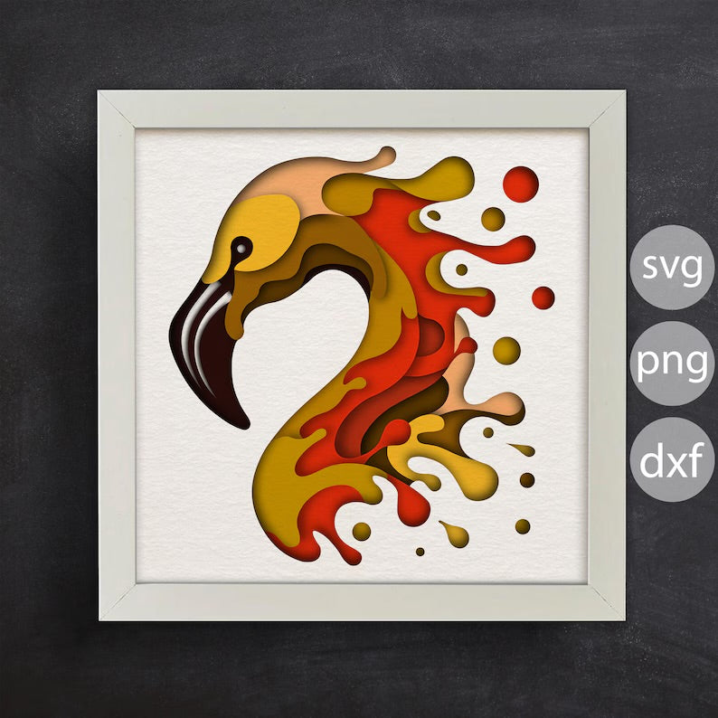 Colorful Flamingo SVG