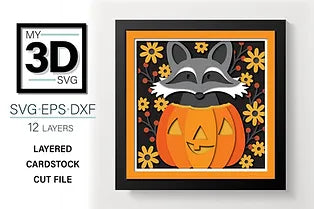 Fall Raccoon SVG