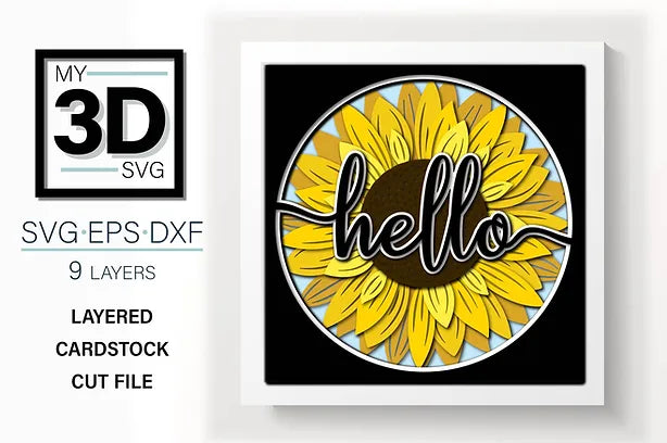 Hello Sunflower SVG