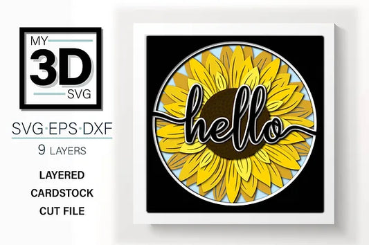 Hello Sunflower SVG