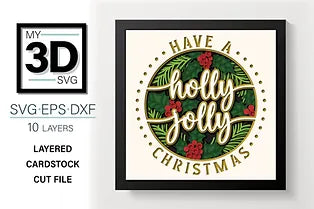 Holly Jolly Christmas SVG