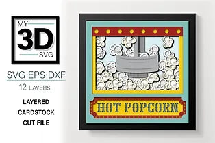 Hot Popcorn SVG