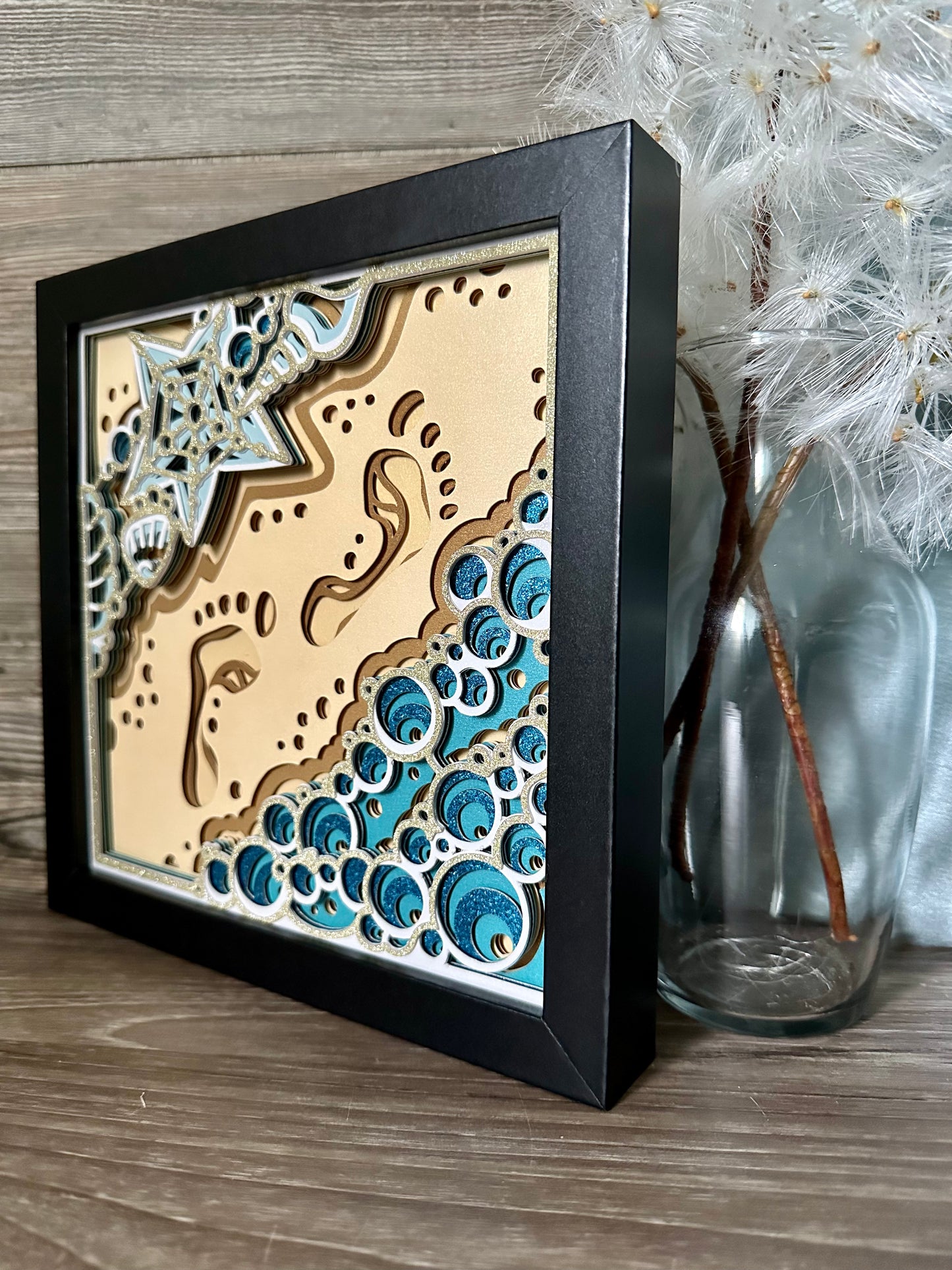 Sand Footprints Shadowbox