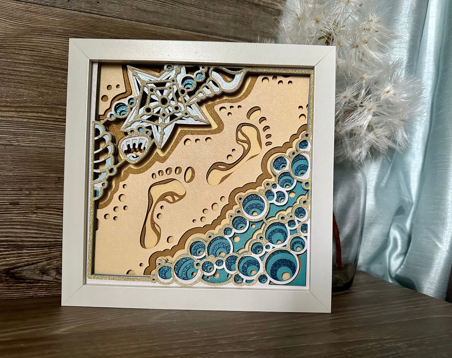 Sand Footprints Shadowbox