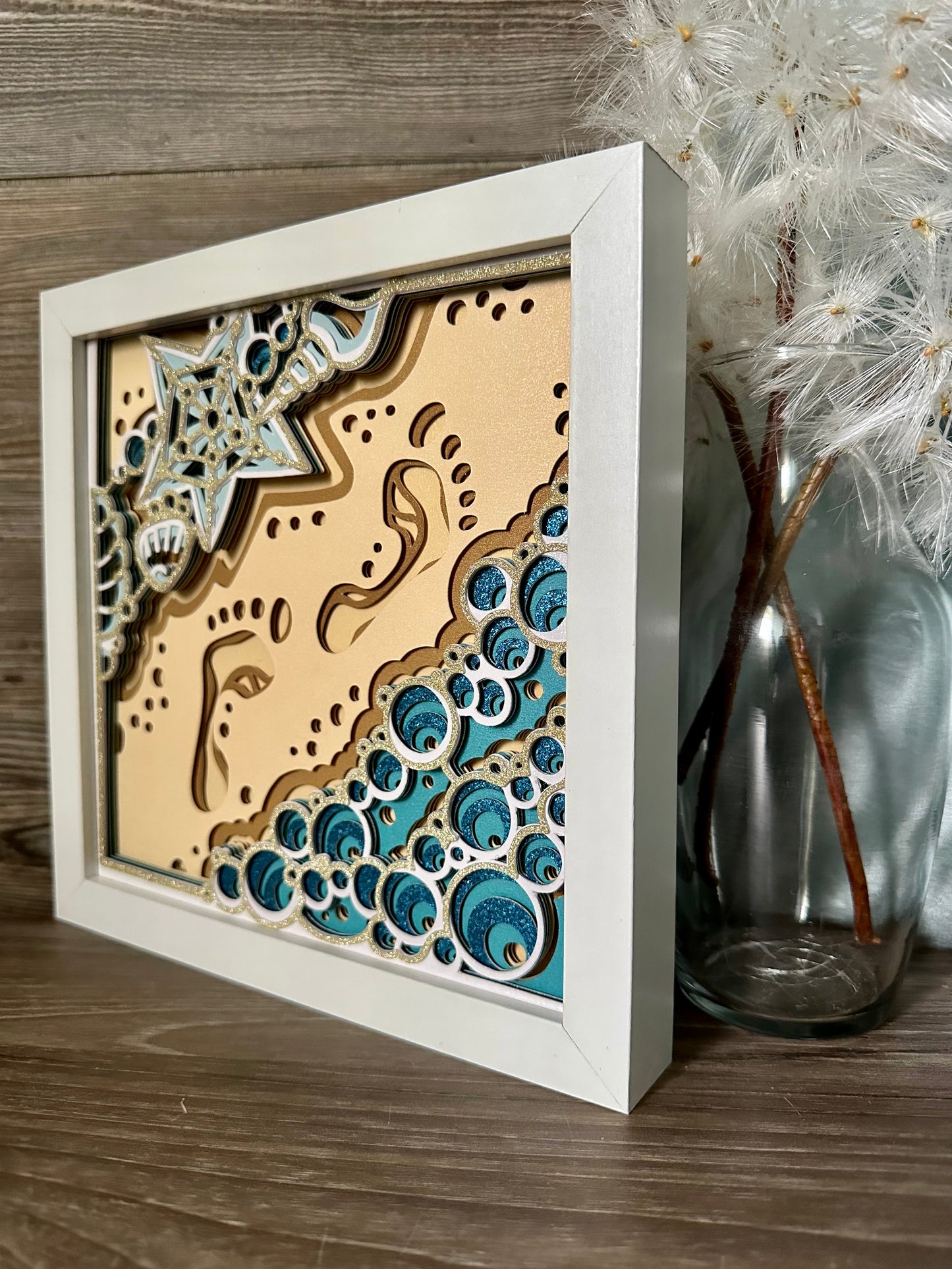 Sand Footprints Shadowbox