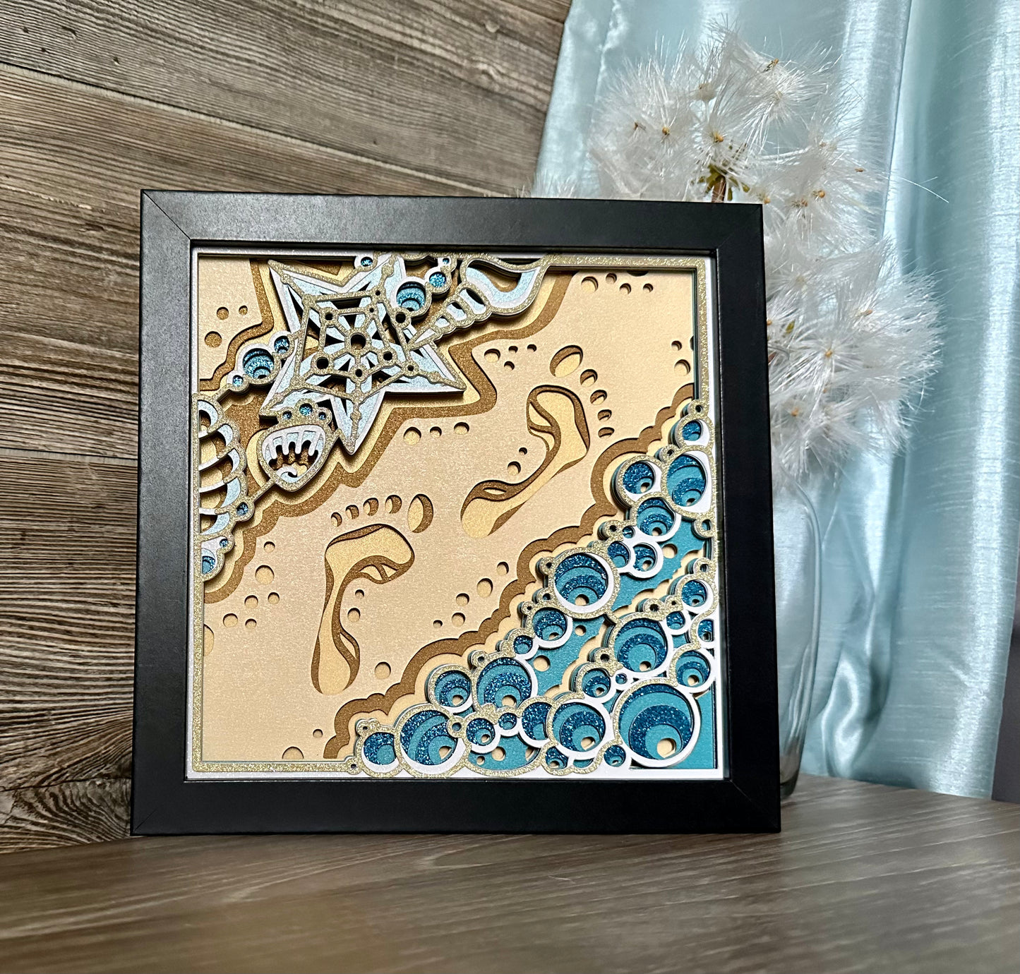 Sand Footprints Shadowbox