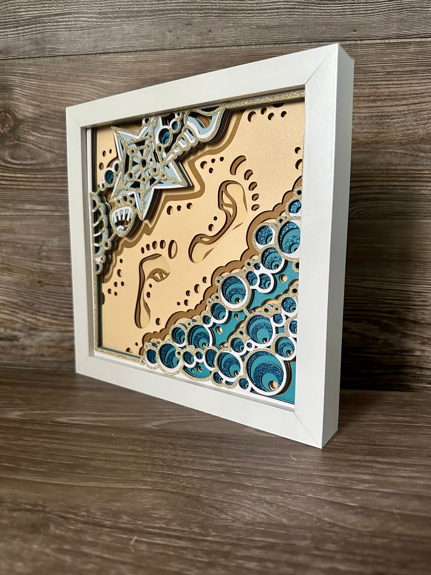 Sand Footprints Shadowbox
