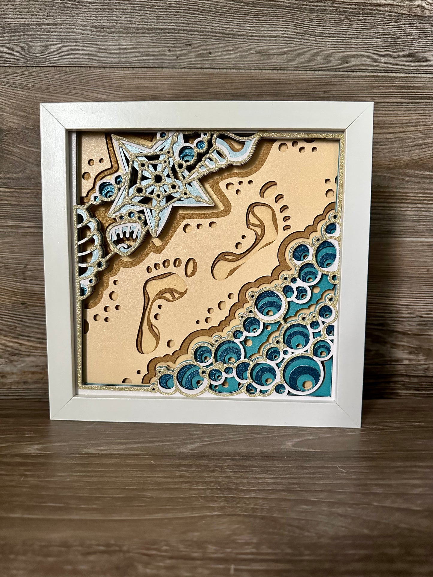 Sand Footprints Shadowbox