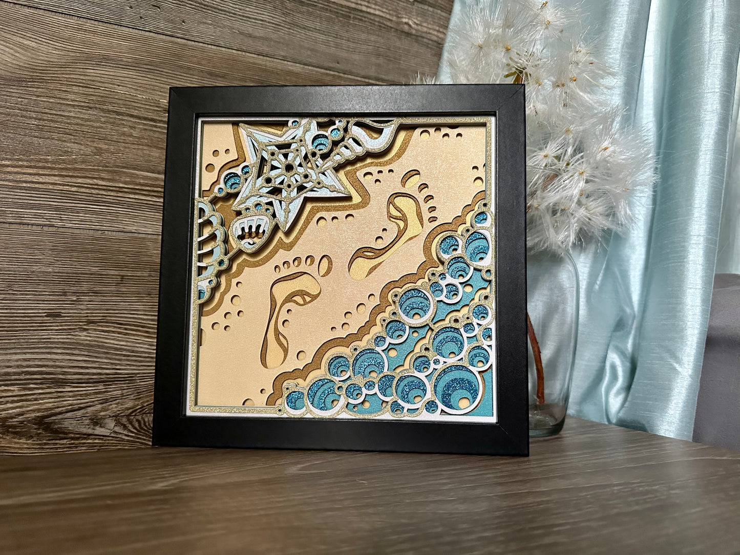 Sand Footprints Shadowbox