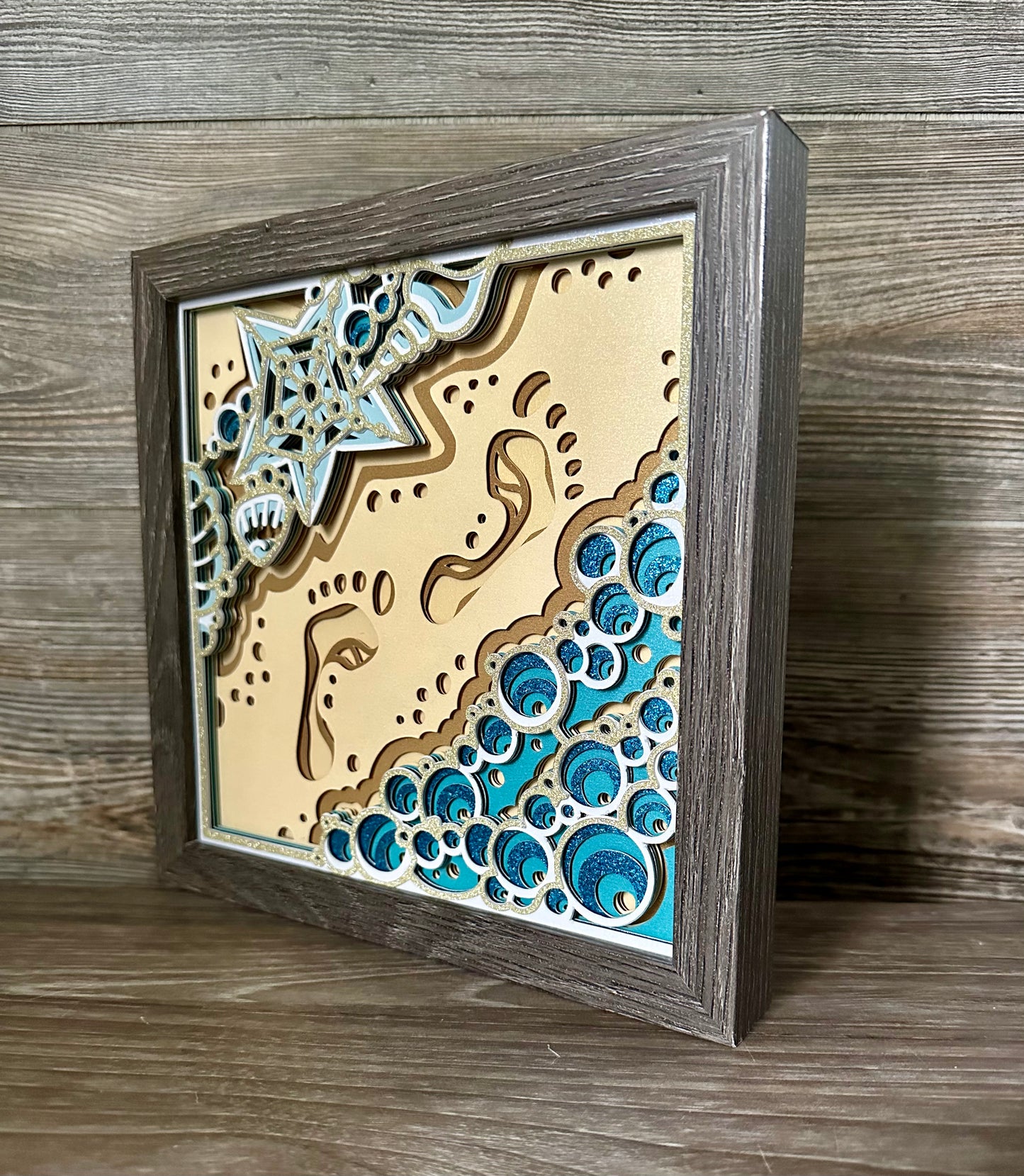 Sand Footprints Shadowbox