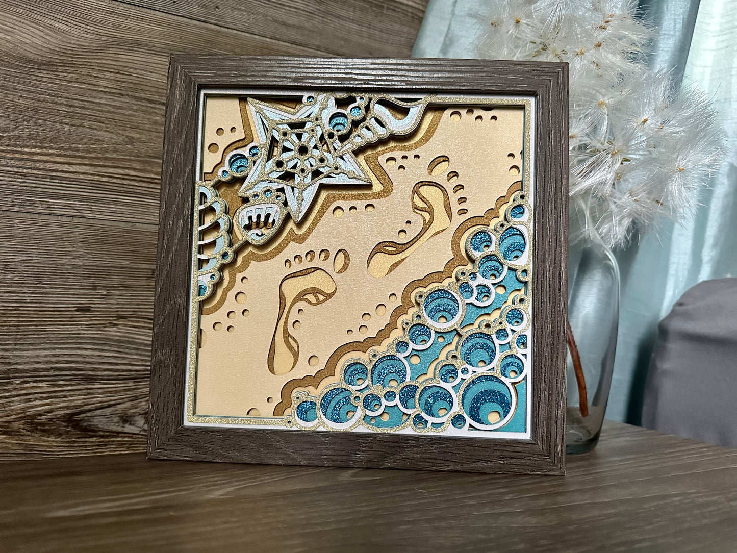 Sand Footprints Shadowbox