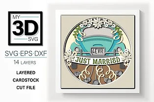 Just Married SVG